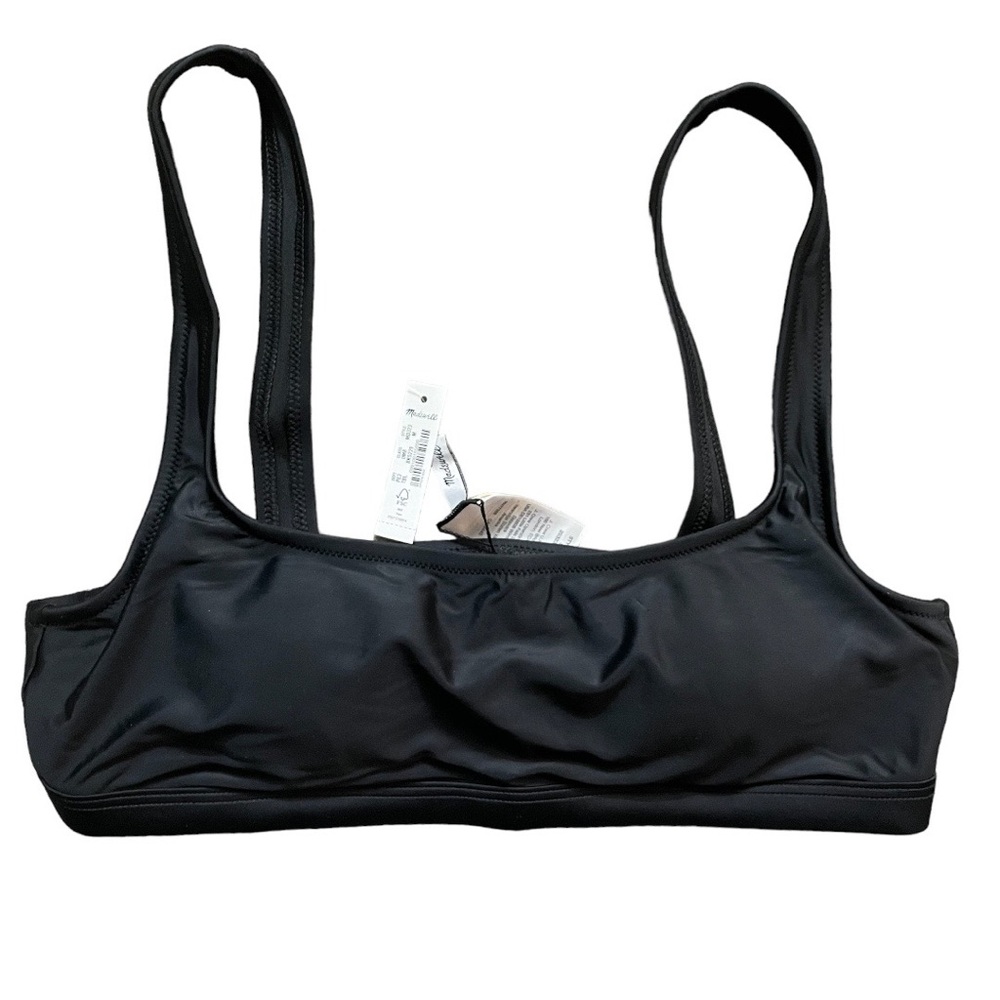 Madewell Second Wave Balconette Bikini Top black NWT - Picture 2 of 4